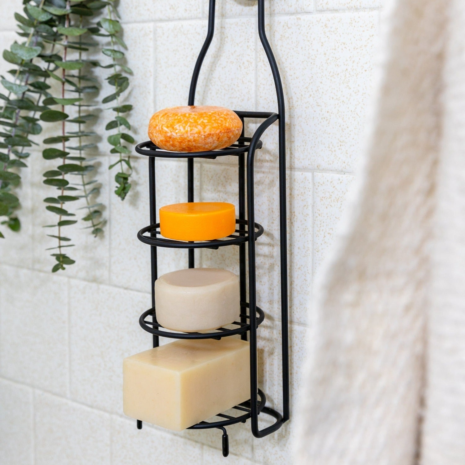 ZWS Essentials Shower Tower - Self Draining Shower Caddy, Bar Soap Holder For Shower Wall